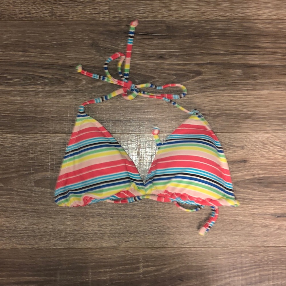 Rainbow string bikini top!
